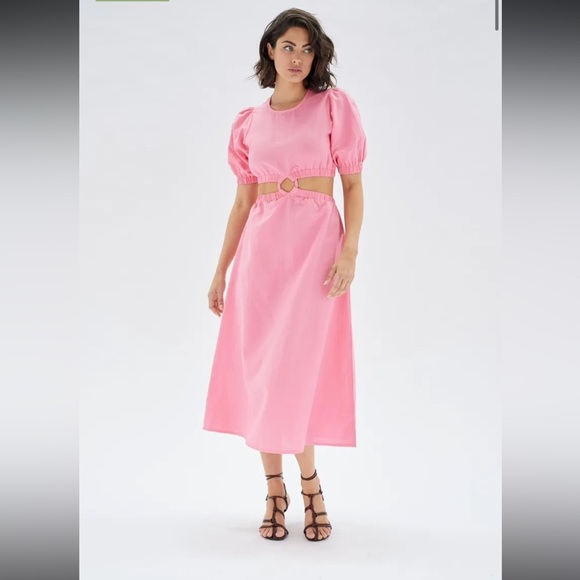 MINKPINK Pink Cut Out Maxi Dress - Picture 1 of 11